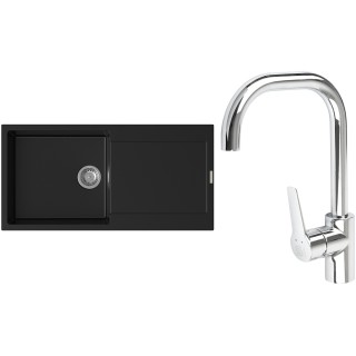 Set StrongSinks S3 (dřez Zala 1000 Černá + baterie Garonne Chrom)