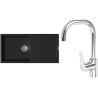 Set StrongSinks S3 (dřez Zala 1000 Černá + baterie Garonne Chrom)
