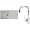 Set StrongSinks S3 (dřez Zala 1000 Bílá + baterie Garonne Chrom)