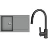 Set StrongSinks S3 (dřez Zala 860 Šedá + baterie Loira Černá matná)