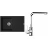 Set StrongSinks S3 (dřez Labe 780 Černá + baterie Stréva Chrom)