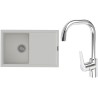 Set StrongSinks S3 (dřez Labe 780 Bílá + baterie Garonne Chrom)