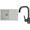 Set StrongSinks S3 (dřez Labe 780 Bílá + baterie Garonne Černá matná)
