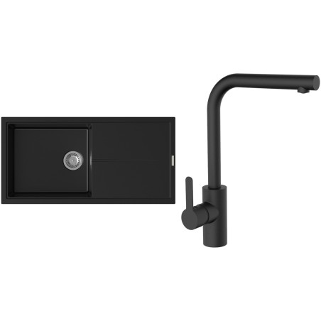 Set StrongSinks S3 (dřez Labe 1000 Černá + baterie Ipoly Černá matná)