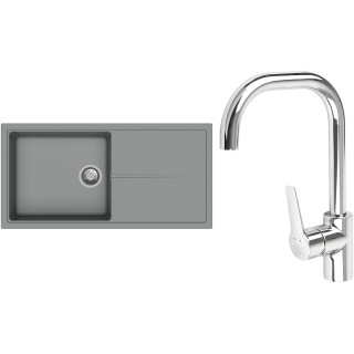 Set StrongSinks S3 (dřez Labe 1000 Šedá + baterie Garonne Chrom)