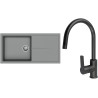 Set StrongSinks S3 (dřez Labe 1000 Šedá + baterie Loira Černá matná)