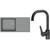 Set StrongSinks S3 (dřez Labe 1000 Šedá + baterie Garonne Černá matná)