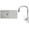 Set StrongSinks S3 (dřez Labe 1000 Bílá + baterie Garonne Chrom)