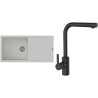 Set StrongSinks S3 (dřez Labe 1000 Bílá + baterie Ipoly Černá matná)