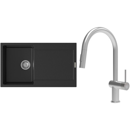 Set StrongSinks S3 (dřez Zala 860 Černá + baterie Neris Celonerez)