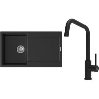 Set StrongSinks S3 (dřez Zala 860 Černá + baterie Arda Černá matná)