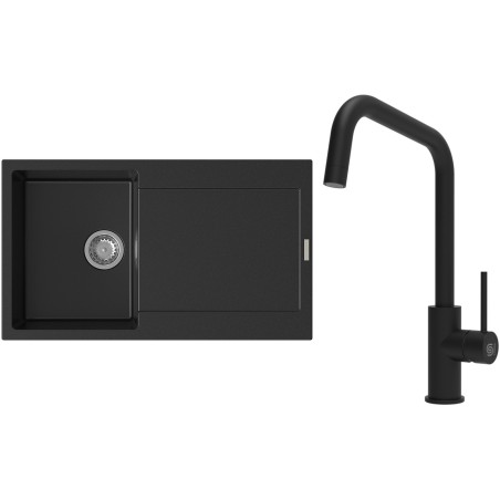 Set StrongSinks S3 (dřez Zala 860 Černá + baterie Arda Černá matná)