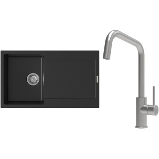 Set StrongSinks S3 (dřez Zala 860 Černá + baterie Arda Nerez)