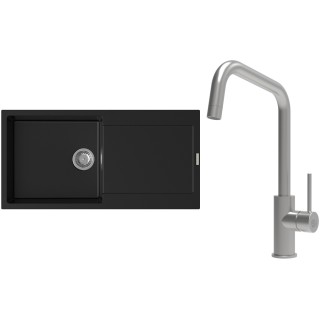 Set StrongSinks S3 (dřez Zala 1000 Černá + baterie Arda Nerez)