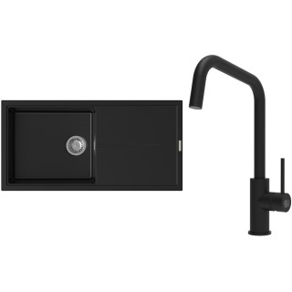 Set StrongSinks S3 (dřez Labe 1000 Černá + baterie Arda Černá matná)