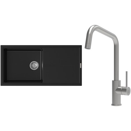 Set StrongSinks S3 (dřez Labe 1000 Černá + baterie Arda Nerez)