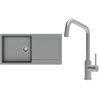 Set StrongSinks S3 (dřez Zala 1000 Šedá + baterie Arda Nerez)