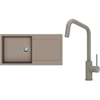 Set StrongSinks S3 (dřez Zala 1000 Béžová + baterie Arda Béžová)