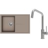 Set StrongSinks S3 (dřez Labe 780 Béžová + baterie Arda Nerez)