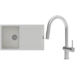 Set StrongSinks S3 (dřez Zala 860 Bílá + baterie Neris Celonerez)