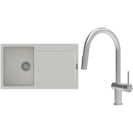Set StrongSinks S3 (dřez Zala 860 Bílá + baterie Neris Celonerez)