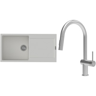 Set StrongSinks S3 (dřez Zala 1000 Bílá + baterie Neris Celonerez)