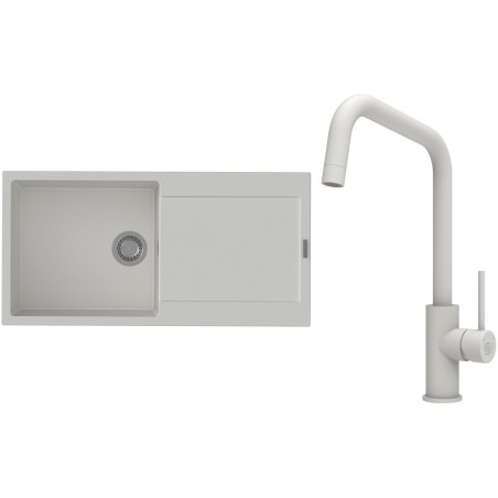 Set StrongSinks S3 (dřez Zala 1000 Bílá + baterie Arda Bílá)