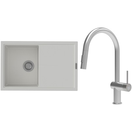 Set StrongSinks S3 (dřez Labe 780 Bílá + baterie Neris Celonerez)