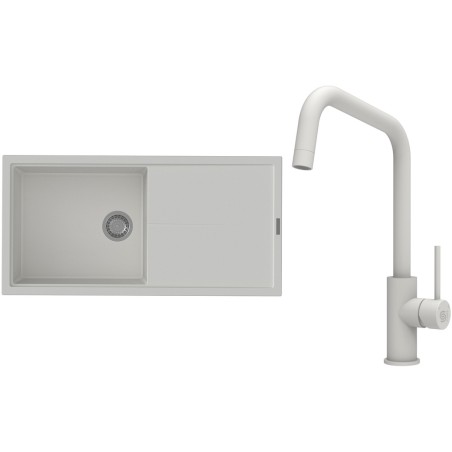 Set StrongSinks S3 (dřez Labe 1000 Bílá + baterie Arda Bílá)