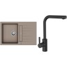 Set StrongSinks S3 (dřez Vardar 780 Béžová + baterie Ipoly Černá matná)