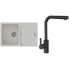 Set StrongSinks S3 (dřez Vardar 780 Bílá + baterie Ipoly Černá matná)