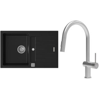 Set StrongSinks S3 (dřez Vardar 780 Černá + baterie Neris Celonerez)