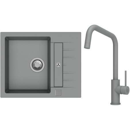 Set StrongSinks S3 (dřez Vardar 615 Šedá + baterie Arda Šedá)
