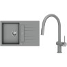 Set StrongSinks S3 (dřez Vardar 780 Šedá + baterie Neris Šedá, nerezová koncovka)