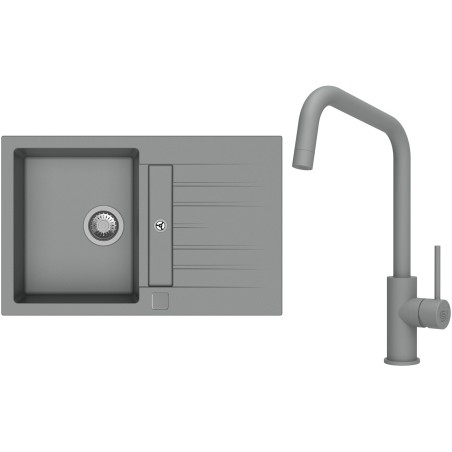 Set StrongSinks S3 (dřez Vardar 780 Šedá + baterie Arda Šedá)