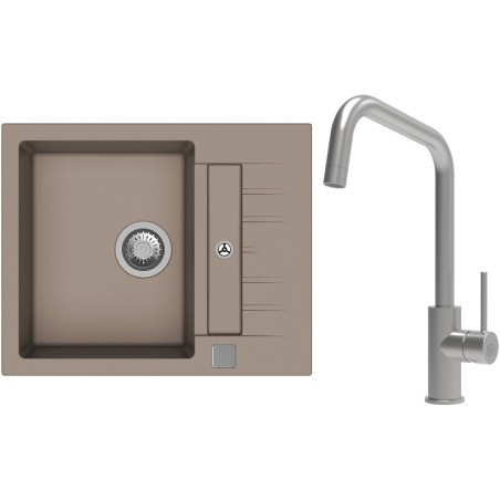 Set StrongSinks S3 (dřez Vardar 615 Béžová + baterie Arda Nerez)