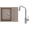 Set StrongSinks S3 (dřez Vardar 615 Béžová + baterie Arda Nerez)
