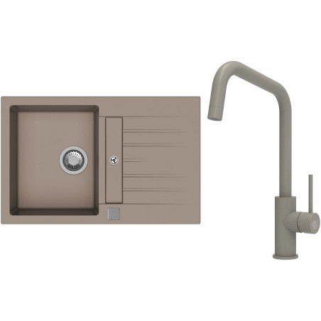 Set StrongSinks S3 (dřez Vardar 780 Béžová + baterie Arda Béžová)
