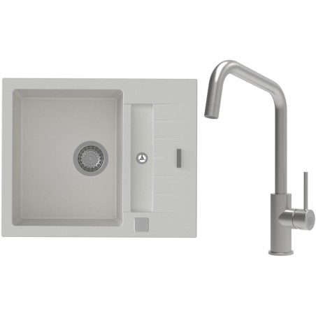 Set StrongSinks S3 (dřez Vardar 615 Bílá + baterie Arda Nerez)