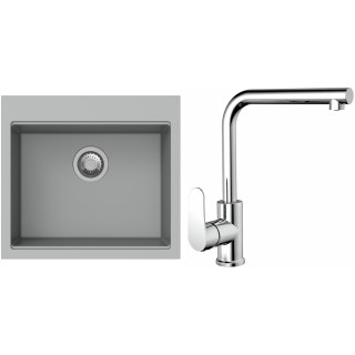 Set StrongSinks S3 (dřez Ipel 560 Šedá + baterie Stréva Chrom)