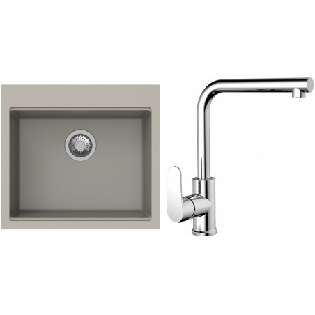 Set StrongSinks S3 (dřez Ipel 560 Béžová + baterie Stréva Chrom)