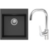 Set StrongSinks S3 (dřez Ipel 460 Černá + baterie Garonne Chrom)