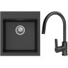 Set StrongSinks S3 (dřez Ipel 460 Černá + baterie Loira Černá matná)