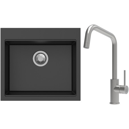 Set StrongSinks S3 (dřez Ipel 560 Černá + baterie Arda Nerez)