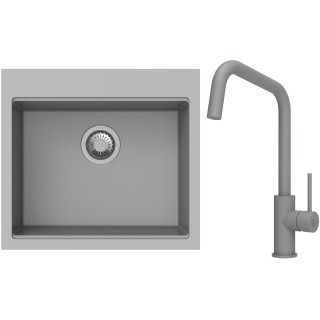 Set StrongSinks S3 (dřez Ipel 560 Šedá + baterie Arda Šedá)