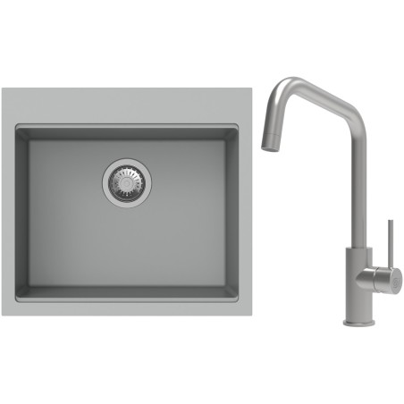 Set StrongSinks S3 (dřez Ipel 560 Šedá + baterie Arda Nerez)