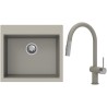 Set StrongSinks S3 (dřez Ipel 560 Béžová + baterie Neris Béžová, nerezová koncovka)