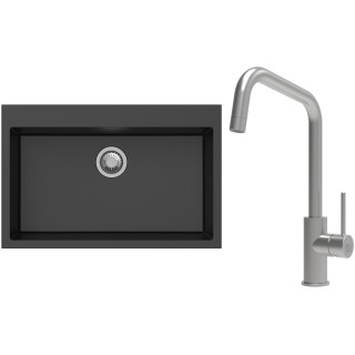 Set StrongSinks S3 (dřez Ipel 780 Černá + baterie Arda Nerez)