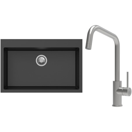 Set StrongSinks S3 (dřez Ipel 780 Černá + baterie Arda Nerez)