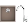 Set StrongSinks S3 (dřez Hron 430 Béžová + baterie Seina Chrom)